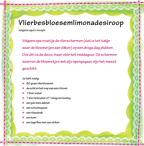 recept Opa willem vlierbesbloesem limonade